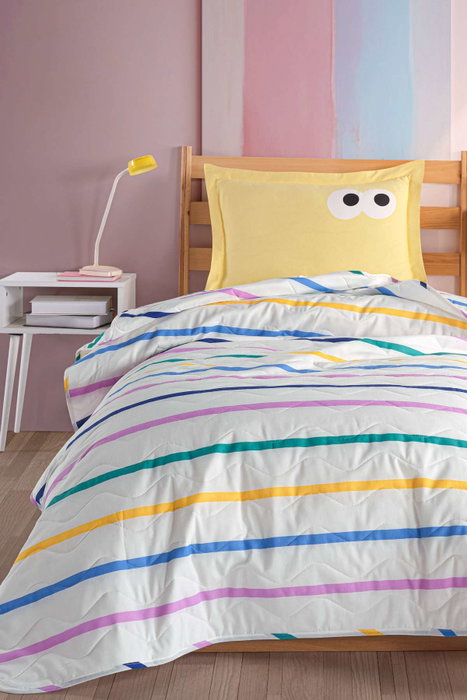 L'essentiel linge de maison Funny - Yellow Juego de Cubre Cama Individual
